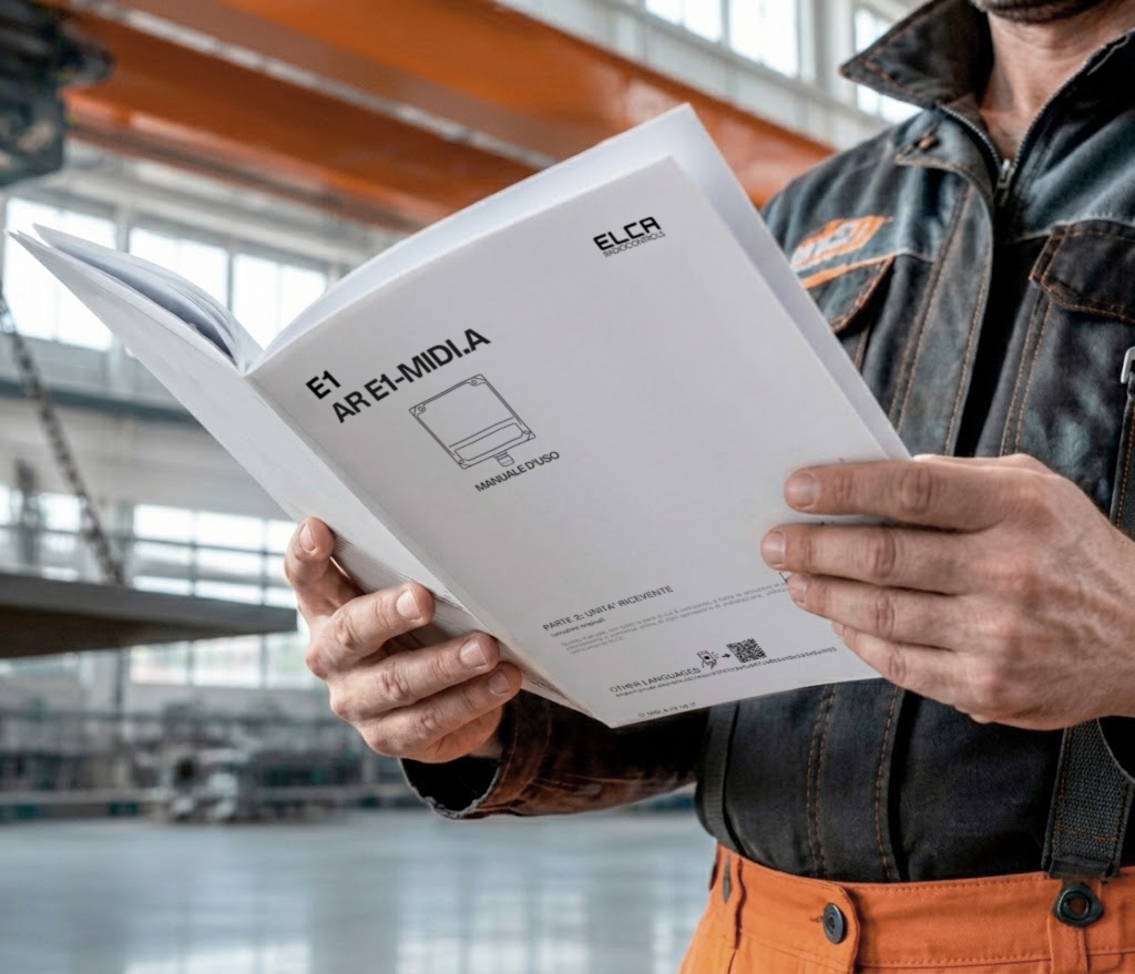Betriebsanleitung einer ELCA-Funkfernsteuerung lesen